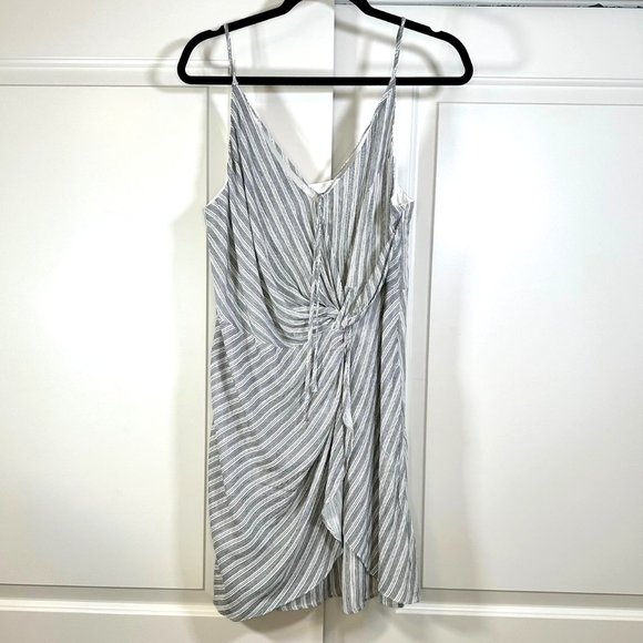 Sadie & Sage Black & White Striped Mini Dress Large - Picture 1 of 13